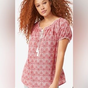 ellos Ruffle Trim Peasant Blouse
NWOT